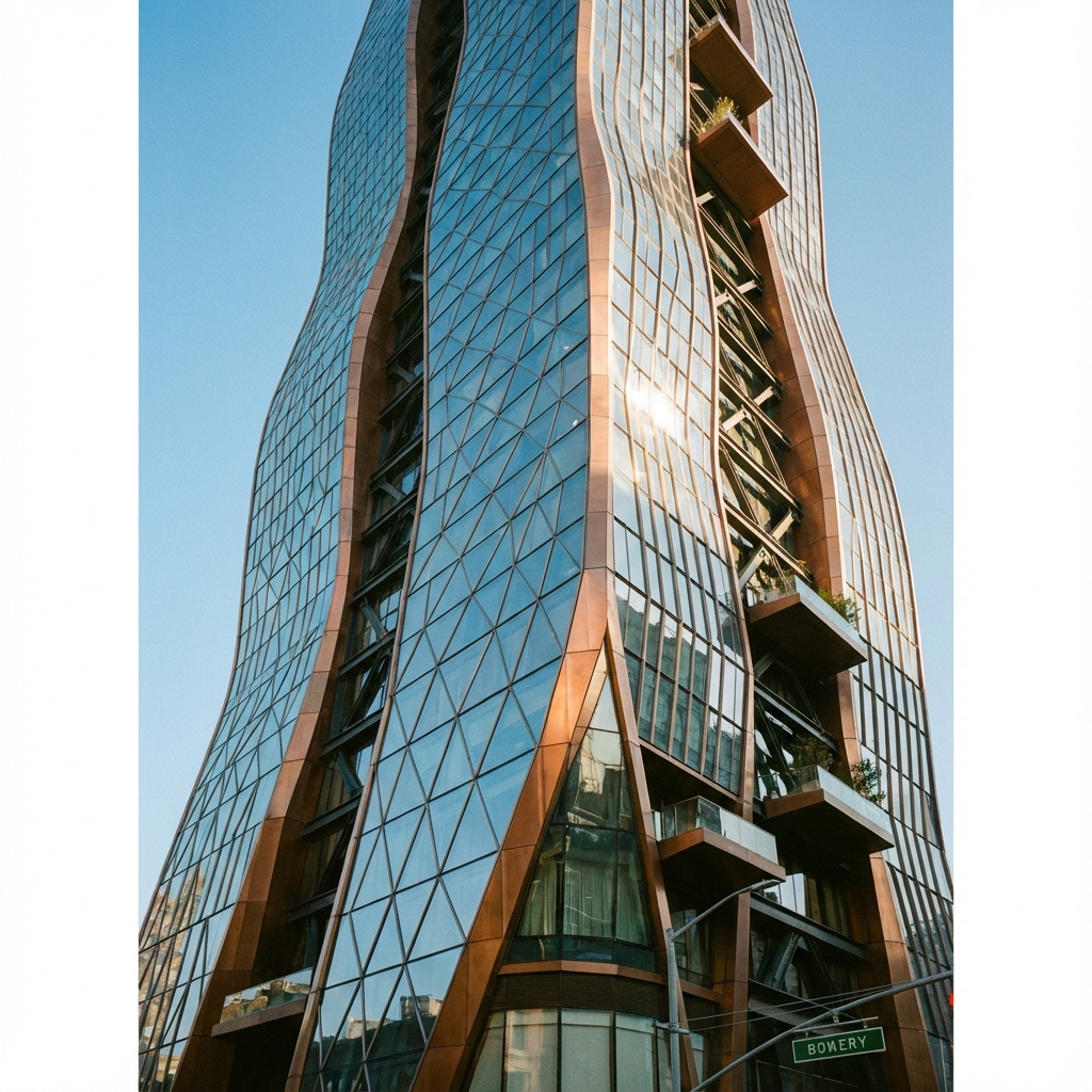 Modern New York City building architecture